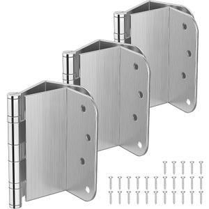3 x KOLET Offset Door Hinge, 4 Inches Ball Bearing Door Hinges, 5/8" Radius Corner Swing Clear Hinges, 2 Inches Widen Doorway, Smooth and Easy Installation, Brushed Nickel, 3 Packs