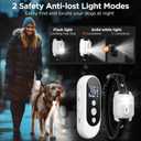 Dog Shock Collar, 3300ft Dog Training Collar with Remote, IPX7 Waterproof Rechargeable Sleek Modern Shock Collar for Small, Medium, Large Dogs with Beep, Vibration, Safety Shock, Light Mode, 8-120 lbs