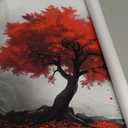 Black And White Red Tree Wall Art Modern Nature Landscape Painting Red Tree Poster Landscape Abstract Canvas Art Red Black And Gray Pictures Abstract Tree Prints Mountain Artwork 16x24inch No Frame (16L" x 24W")