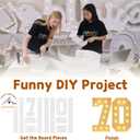 imprsv 4FT Light Up Numbers, Marquee Numbers 70th Birthday Decorations for Women Men, Large Light Up 70 for Birthday Women Foam Board Anniversary Party Decorations Arch Kit (DIY)