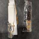 WERFORU 2 Pack Women Skinny Elastic Waist Belt Gold Buckle Stretchy Thin Belt for Jeans Dress, L