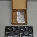 2-Pack 120mm Fan DC 12V Computer Fan 120mm x120mm x 25mm 2-Pin High Performance Cooling Fan