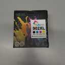 902XL Ink Cartridges Black Color Combo 4-Pack Compatible for HP 902 XL HP902XL to OfficeJet 6978 6968 6970 6975 6960 6979 6958 6962 6950 6954 6951 6956 6961 6963 6964 Printer Black Cyan Magenta Yellow