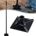Heavy Duty Tamper Tool, 8"x8" Ground Tamper Tool with 58 Inch Handle, Landscaping Tools Ground Level Tools for Sand Dirt Concrete Asphalt, Small Hand Tampers for Road Repairs Pavers Flat
