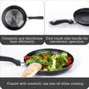 IMUSA 8in Bistro Aluminum Nonstick Fry Pan with Cool Touch Handle, Small Skillet for Eggs, Omelets, Sauteing, and Everyday Cooking, Black