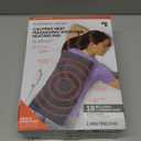 Calming Heat Massaging Vibrations Weighted Heating Pad by Sharper Image | Temperature Settings, Auto Shut-Off Feature, Gift for Holidays, Women & Men | 3 Heat, 6 Massage, 12” x 24”, 4 lbs