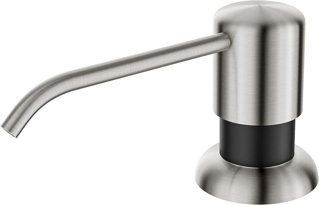 KRAUS Boden Kitchen Soap and Lotion Dispenser in Spot Free Stainless Steel/Matte Black, KSD-53SFSMB