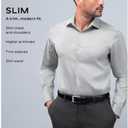 Van Heusen Mens Dress Shirt Slim Fit Ultra Wrinkle Free Flex Collar Stretch (13"-13.5" Neck 32"-33" Sleeve, Black)