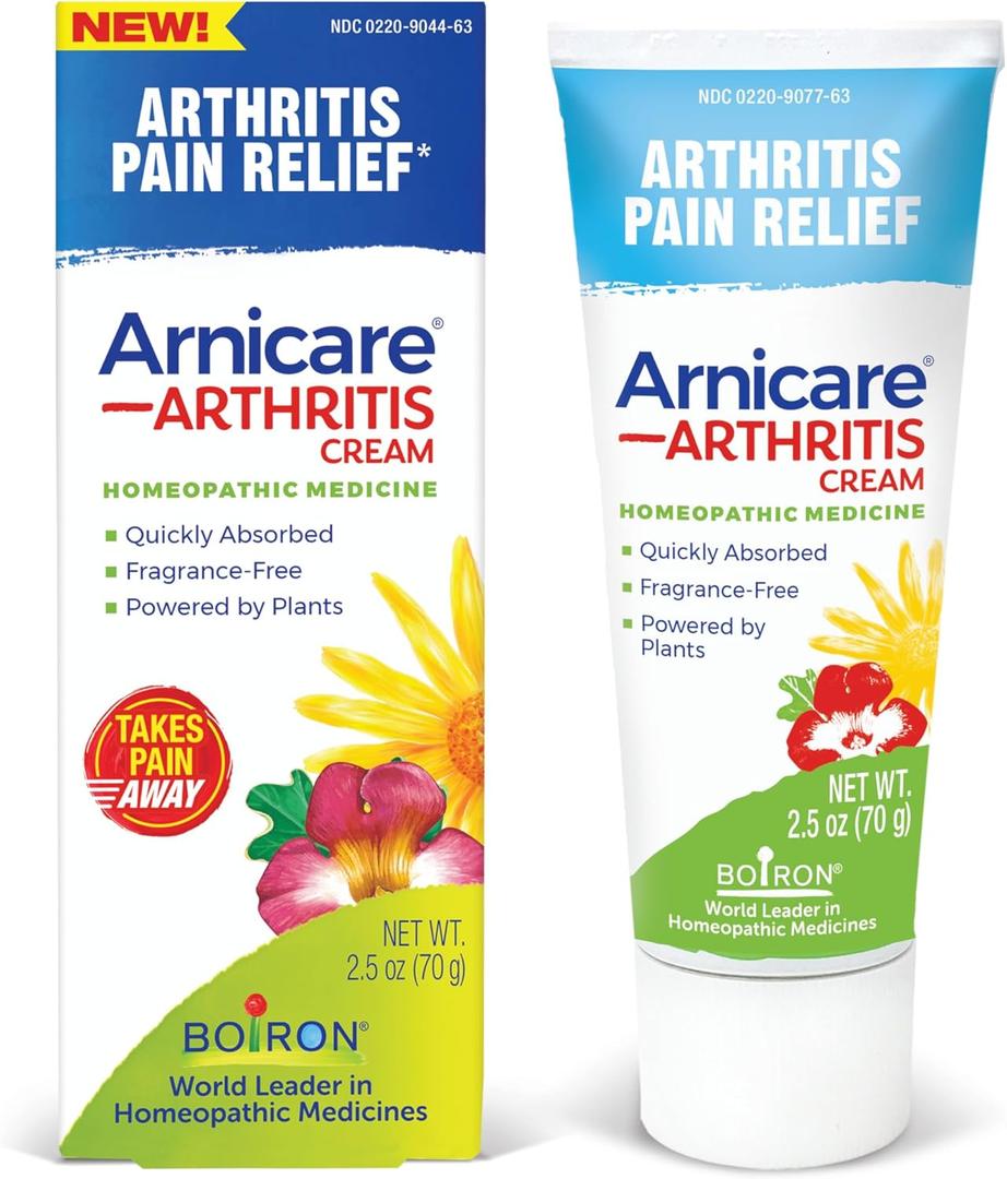Boiron Arnicare Arthritis Cream for Minor Joint and Muscle Pain or Stiffness from Arthritis, Minor Injuries, Overexertion, or Repetitive Motions - 2.5 oz (2.5 Ounce (Pack of 1))