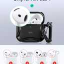 ESR for AirPods 4 Case, Compatible with AirPods 4th Generation Case (2024), Compatible with MagSafe, Powerful Drop Protection, Magnetic Lid, Cyber Series, Black