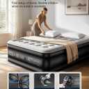 OhGeni 22" Raised Air Mattress Queen with Built in Pump, Inflatable Blow Up Mattress, Upgraded Surface Portable Bed for Home, Camping, Colchone Inflable, Ideal Sleep Solution for Guests, 800lbs