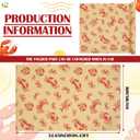 Crawfish Kraft Paper Table Cloth 34.65'' x 98.43' Brown and Red Crawfish Print Kraft Paper Roll Table Cover for Crab Boil Party Supplies, Rustic Low Country Seafood Boils and Cajun Celebrations, 11" x 8.7"