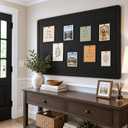 Felt Bulletin Board for Wall, 48 x 36 Inch Frameless, Black