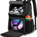 LOINTET Bowling Ball Bag, Single Bowling Backpack with Shoe Totes Bag Up to Size 16, Padded Ball Holder Bag, Accessories Gifts for Lovers/Player, Black