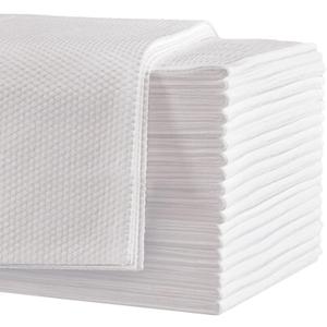 50-Count Disposable Bath Hair Towels, 19.7" x 27.6" Thickened and Absorbent Salon & Spa Towels for Massage Yoga Camping Trips (White)