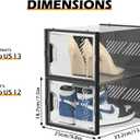 SIMPDIY Shoe Storage, 12 Pack X-Large Shoe Organizer for Closet, Shoe Boxes Clear Plastic Stackable Shoe Storage Boxes for Size 13