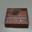 SWEETFULL Coffee Mug Warmer, 36W Electric Cup Warmer for Desk with 3-Temp Settings Advanced Temperature-Controlled Heating Coffee Gifts Accessories for Women Men Milk, Tea, Candle - Wood