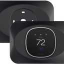 2 x Wall Plate for Ecobee Smart Thermostat Essential (2, Black) | Practical Trim Kit for Ecobee Thermostat ,Programmable WiFi Thermostat Accessory