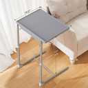 HUANUO Adjustable TV Tray Table - TV Dinner Tray on Bed & Sofa, Comfortable Folding Table with 6 Height & 3 Tilt Angle Adjustments (Gray), 20.5 inches x 15.5 inches x 20.8 inches