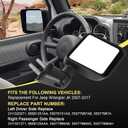 Door Mirror Left Driver Side and Right Passenger Side Replacement For Jeep Wrangler JK 2007-2017, Replace CH1320271 CH1321271