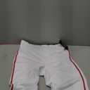 CHAMPRO Triple Crown 2.0 Baseball Knickers with Braid (Small, White, Scarlet)