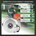 ACEBRI PTO Clutch for Bad Boy: 070-1000-00, for Bad Boy 2015 2016 2017, for Bad Boy ZT Elite (2013-2016), CZT Elite (2014-2015) Clutch, for Warner: 5218-220 5218-221 350 Mower Clutch, 5100084 S SM