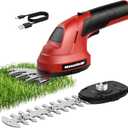 NEU MASTER Cordless Grass Shear, 2-in-1 Handheld Hedge Trimmer, 7.2V Electric Grass Trimmer with Type-C Cable and 2.0Ah Rechargeable Battery, Lightweight Shrubbery Trimmer for Garden Yard Lawn