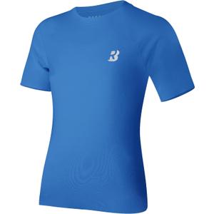 Roadbox Boys Youth Compression Shirt - Short Sleeve Undershirt for Kids Quick Dry Athletic Baseball T-Shirt Base Layer (Blue, XS)