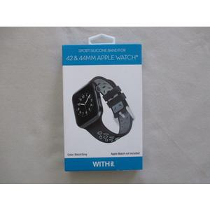 WITHit Designer Band Compatible with Apple Watch (Black - Elastic Woven Nylon, 42mm (Series 10) & 38/40/41mm)