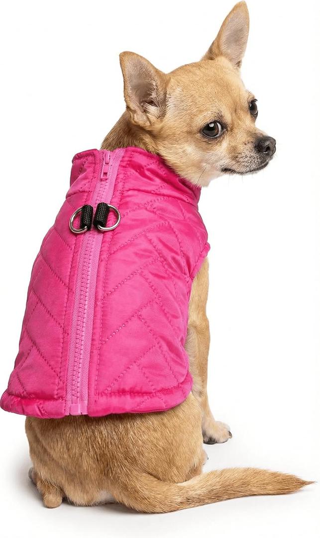 Small Dog Coats Winter Warm Dog XS Jackets Puppy Cold Weather Coat Pet Clothes for Small Dogs Girl (X-Small (Under 3.3lb), Rose)