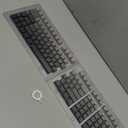 x XVX Shine Through PBT Keycaps, Keycaps 60 75 100 Percent OEM Profile, Doubleshot Custom Key caps Set for 61/64/68/84/87/100/104/108 Gaming Mechanical Keyboard, Gradient Gray