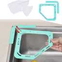 2 x Split disassembly Design, Easy to Clean Small Footprint Triangle Tri-Holder Filter with 200 pcs Sink Strainer Bag - Garbage Rack for Kitchen Food Waste Leftover Garbage (1holder+200Bags)