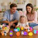24 Pcs Finger Puppets Set, Animal Finger Puppets for Kids Easter Party Favors Birthday Gift Carnival Classroom Prize