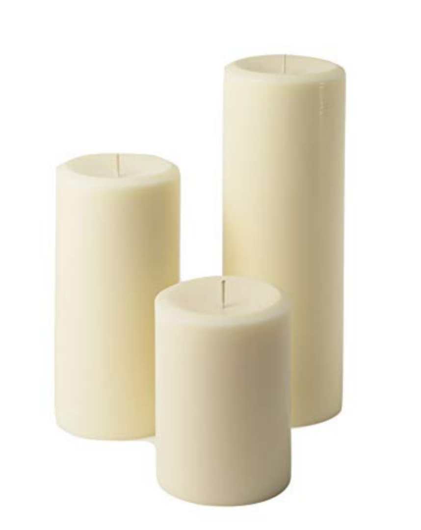 Unscented Candles 6 Pcs