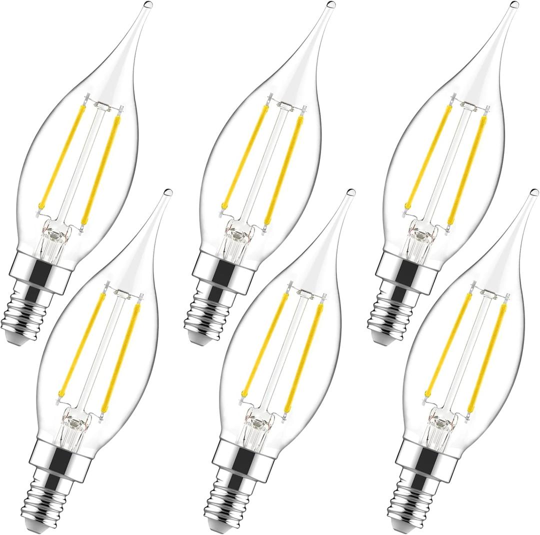 Sengled E12 Candelabra LED Bulbs Dimmable, 40W Equivalent CA10 Chandelier Light Bulbs, 5000K Daylight White Candle Bulbs for Chandeliers, Ceiling Fan, Pendant Light, 5 Pack