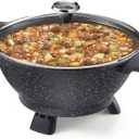 Starfrit The Rock Electric Multi Pot - 4.5L - Rock.Tec Non-Stick - Tempered Glass Lid - Variable Temperature Control, 4.8 Quarts
