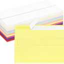 100 Pack Colorful #10 Business Envelopes, Standard Envelopes Self Seal, Letter Size Business Mailing Envelopes for Checks Letters Invoices Birthday Graduation Wedding, 4 1/8 x 9 1/2 Inch