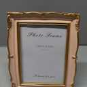 Covzoe  5x7 Vintage Picture Frame, Antique Pink Photo Frame with Gold Trim, Fancy Display Frames for Tabletop or Wall Decor, Horizontal or Vertical