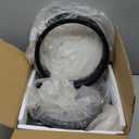 C Shaped End Table, Couch Side Tables for Living Room, Round Sofa End Table with Metal Frame, Small Wooden Snack Table for Bedroom, Small Spaces, Easy Assembly (Black,2pcs)