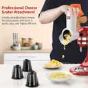 Slicer Shredder Attachment for Kitchen Aid Stand Mixer, Cheese Grater, Vegetable Shredder, Large Salad Machine with Vegetable Slicer, Salad Maker with 3 Blades, Dishwasher Safe