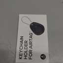 Waterproof AirTag Keychain Holder - 4 Pack Airtag Lock Case with Wire Cable Compatible with Apple AirTags, Ultra Durable Anti-Lost Protective Case with Keyring for Luggage, Backpack (Black)