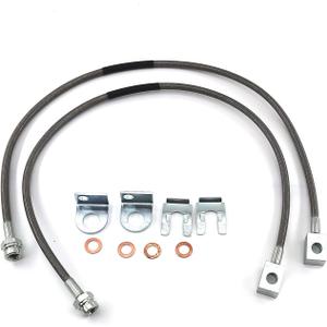 89702 Front Stainless Brake Lines 26" Compatible with 1987-06 Jeep TJ/YJ/XJ (2pcs)
