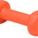 Gaiam Dumbbell Hand Weight (Sold in Singles) - Neoprene Coated Exercise & Fitness Dumbbell for Home Gym Equipment Workouts Strength Training Free Weights for Women, Men (5-Pound, (B) Orange | 5-Pound)