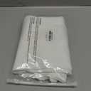 Nanspring Linen White Curtains 45 Inch Length 2 Panels for Kitchen Short Window, Semi Sheer Linen Drapes Modern Light Filtering Back Tab Rod Pocket for Cafe Bathroom 29 X 45