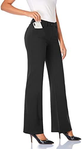Tapata Women's 28''/30''/32''/34'' Stretchy Bootcut Dress Pants with Pockets Tall, Petite, Regular for Office Work Business Small