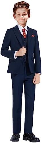 Marvelous World Boys' Formal Slim Fit Suit Set, Adjustable Waist, Size: 18