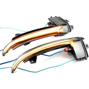 2pcs Dynamic Sequential Blink LED Side Mirror Turn Signal Light Assembly Compatible with Au-di A6 A3 8P A4 A5 B8.5 RS3 RS4 RS5