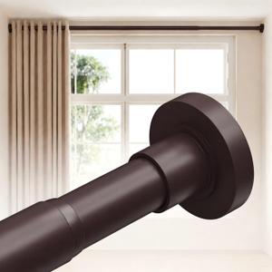 ALLZONE Heavy Duty Tension Curtain Rod, 66-120 In, Curtain Rods No Drilling