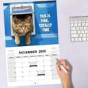 Peed Off Angry Cats Wall Calendar 2026 - Funny Cat Memes, Gifts for Cat Lovers, Monthly Hanging Format, Includes Hilarious Cat-Themed Humor, Ideal for Home or Office Decoration