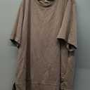Yousify Women's Oversized Lounge Set 3/4 Batwing Sleeve Crew Neck Pullover Top Wide Leg Pants Two Piece Outfits (Medium, Light Brown)